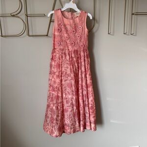❤️ Elegant Pink Floral Kids Dress